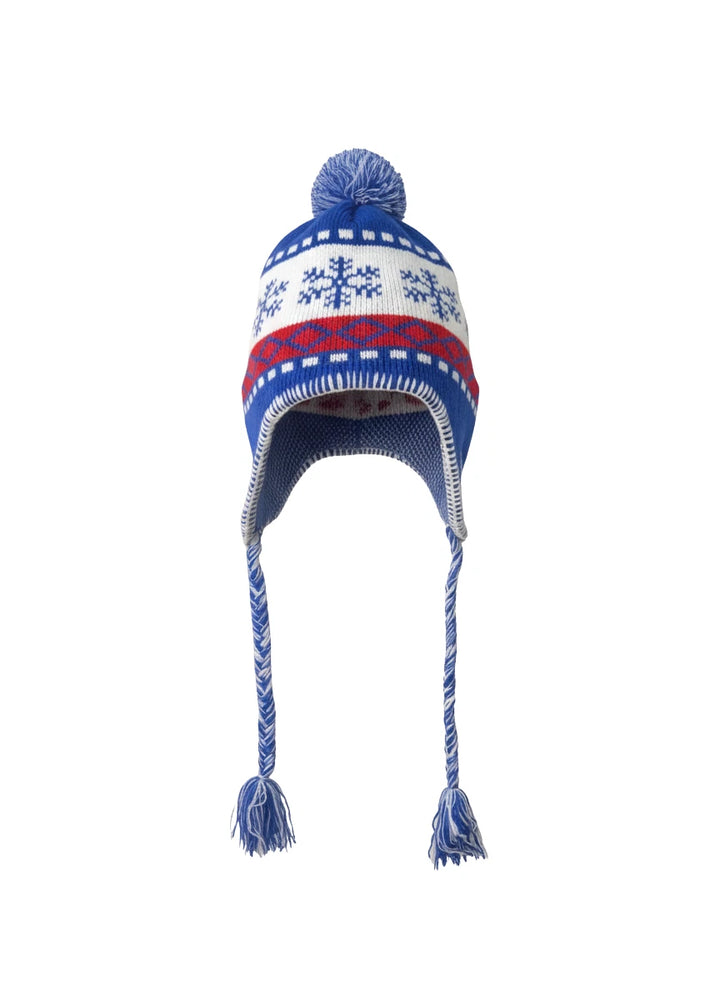 Rhinox Chelsea FC Official Peruvian Beanie | Blue &amp; White EPL Pom Pom Winter Hat