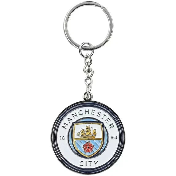 Forever Collectibles Man City FC Crest Keyring | Official Licensed EPL Keychain