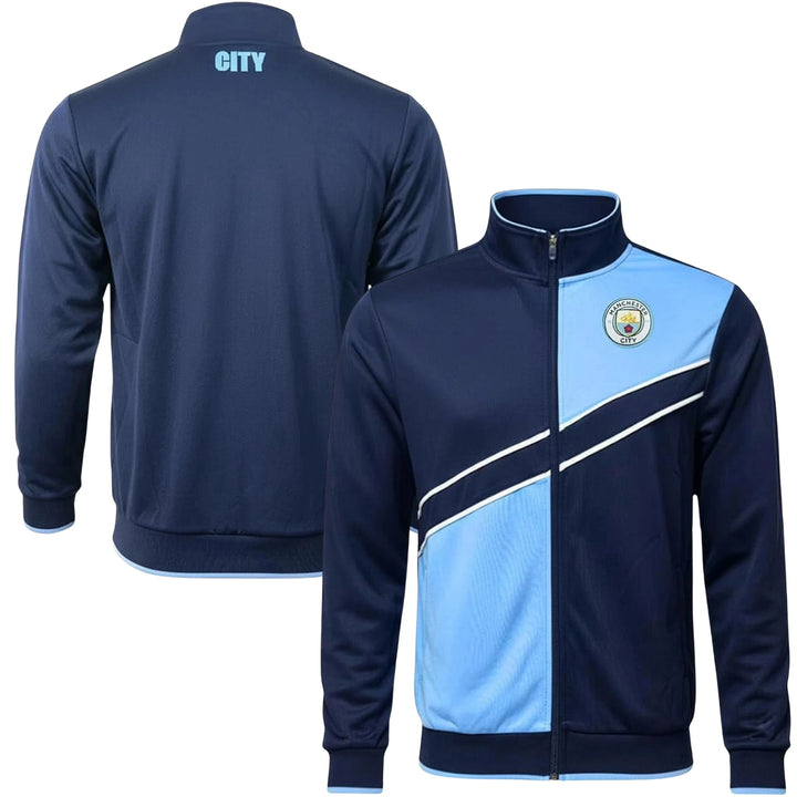 Icon Sports Manchester City Official Track Jacket | Navy Blue EPL Full-Zip Gear