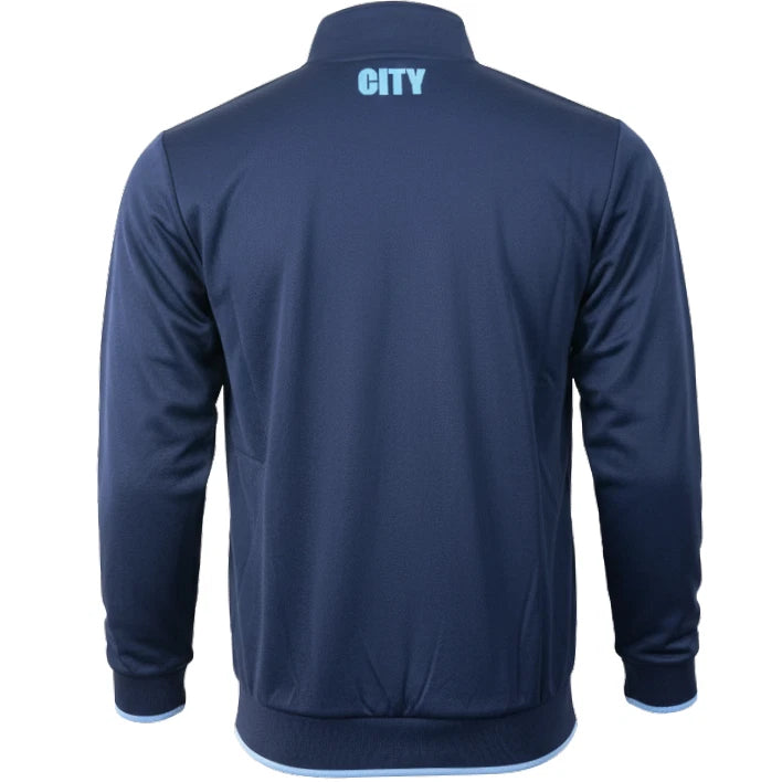 Icon Sports Manchester City Official Track Jacket | Navy Blue EPL Full-Zip Gear