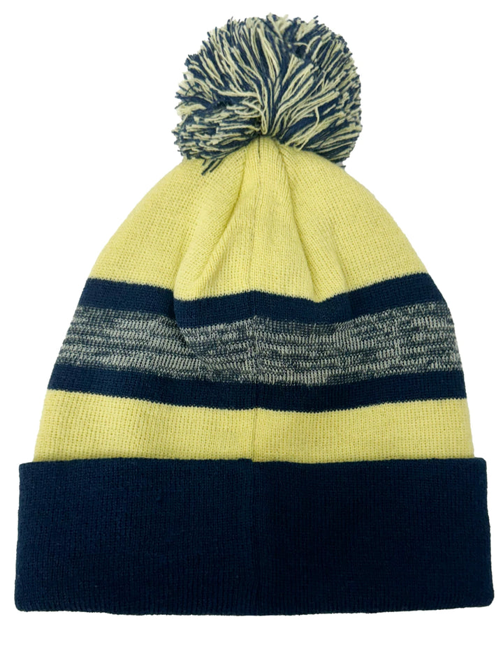 Club America Official Licensed Beanie | Navy &amp; Yellow Knit Pom Winter Liga MX Hat