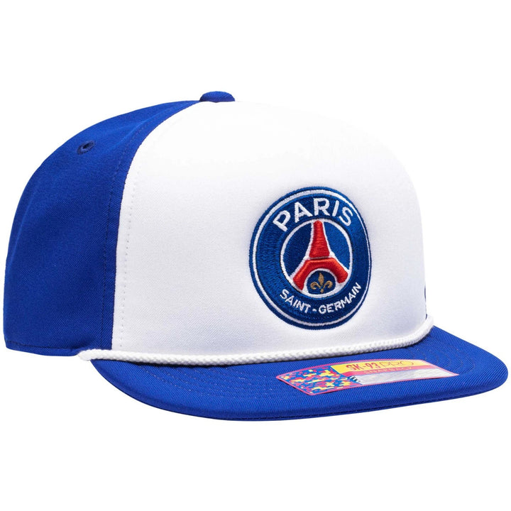 Fan Ink PSG Avalanche Snapback Hat | White Blue Ligue 1 Headwear