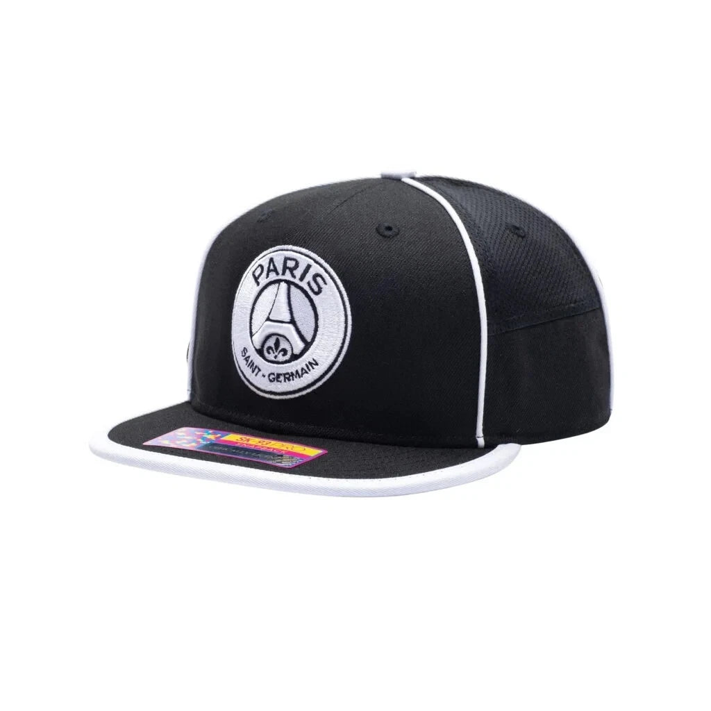 Fan Ink PSG Zero Snapback Hat | Black White Ligue 1 Headwear