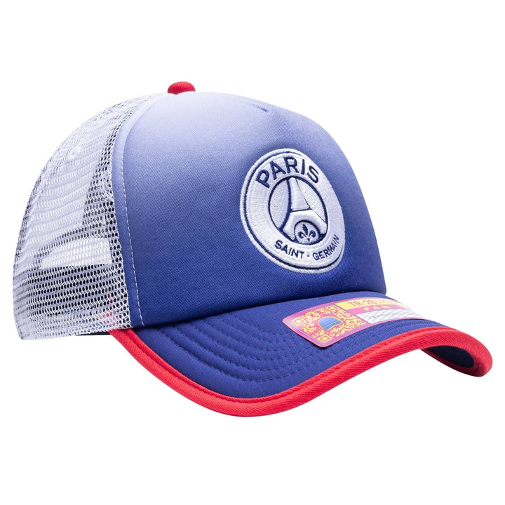 Fan Ink PSG Destiny Trucker Hat | Navy Blue White Red Ligue 1 Headwear