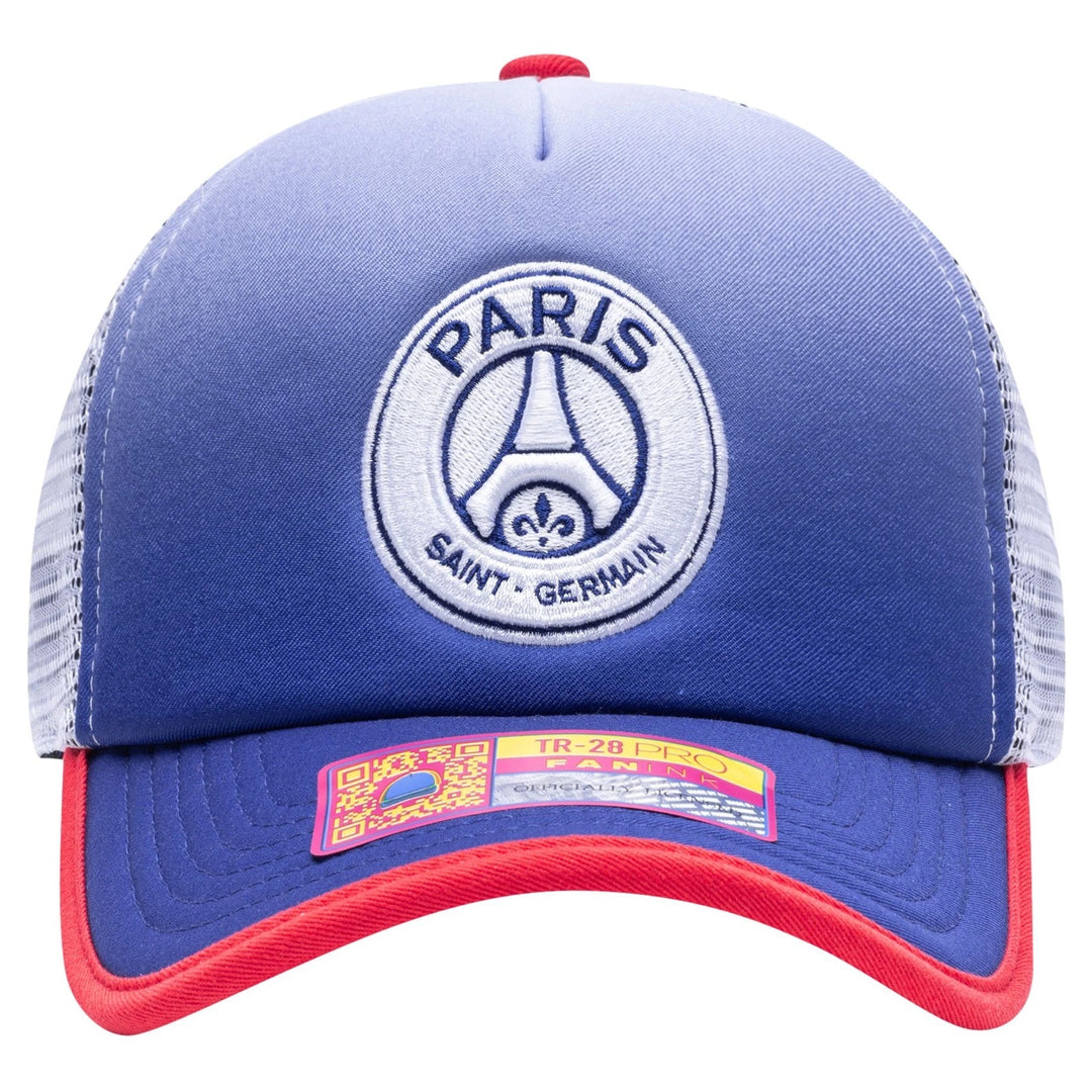 Fan Ink PSG Destiny Trucker Hat | Navy Blue White Red Ligue 1 Headwear