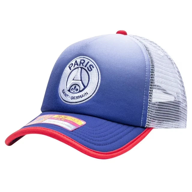 Fan Ink PSG Destiny Trucker Hat | Navy Blue White Red Ligue 1 Headwear
