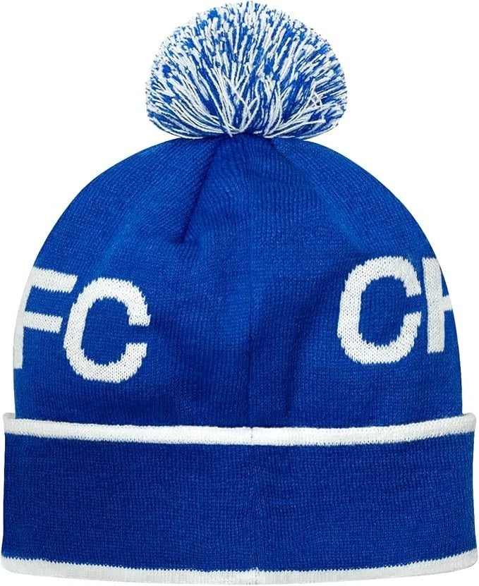 Icon Sports Chelsea FC Pom Pom Beanie | Blue Knit Winter Hat