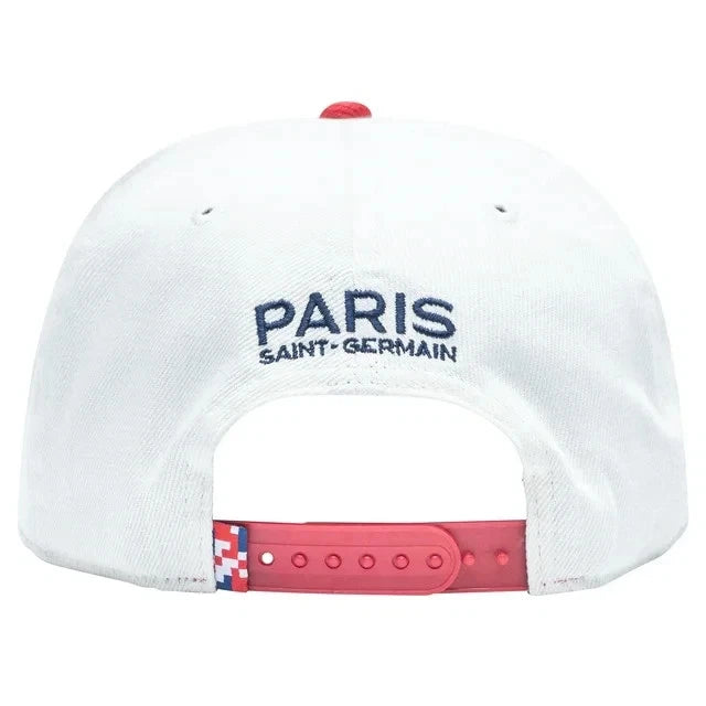 Fan Ink PSG Evolve Snapback Hat | White Red Ligue 1 Headwear