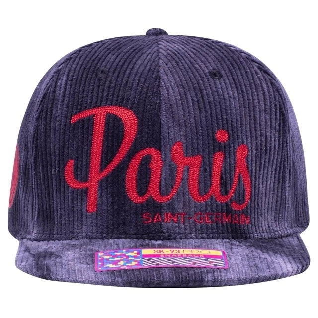 Fan Ink PSG Open Corduroy Adjustable Hat | Black Ligue 1 Headwear