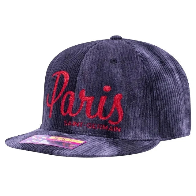 Fan Ink PSG Open Corduroy Adjustable Hat | Black Ligue 1 Headwear