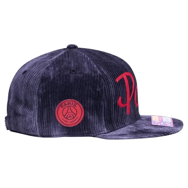 Fan Ink PSG Open Corduroy Adjustable Hat | Black Ligue 1 Headwear