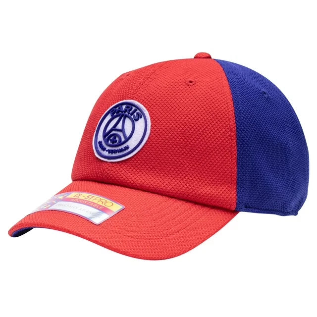 Fan Ink PSG Striker Adjustable Hat | Red Navy Blue Ligue 1 Headwear