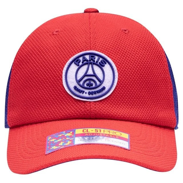 Fan Ink PSG Striker Adjustable Hat | Red Navy Blue Ligue 1 Headwear