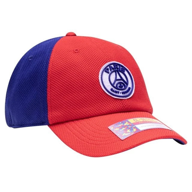 Fan Ink PSG Striker Adjustable Hat | Red Navy Blue Ligue 1 Headwear